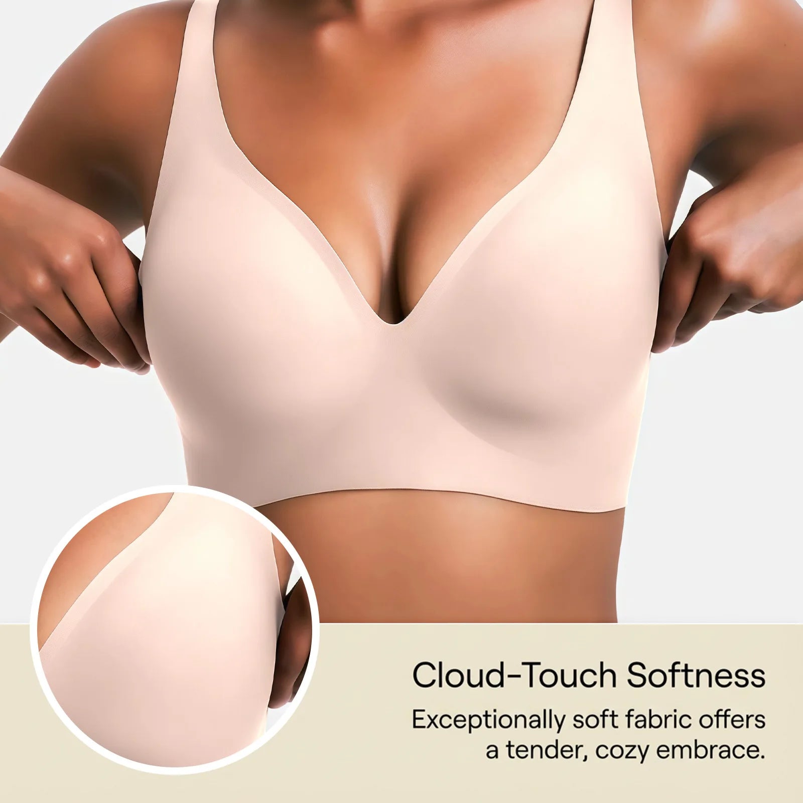 Zeriluna Seamless Wireless Bra – Natural Lift & Invisible Comfort